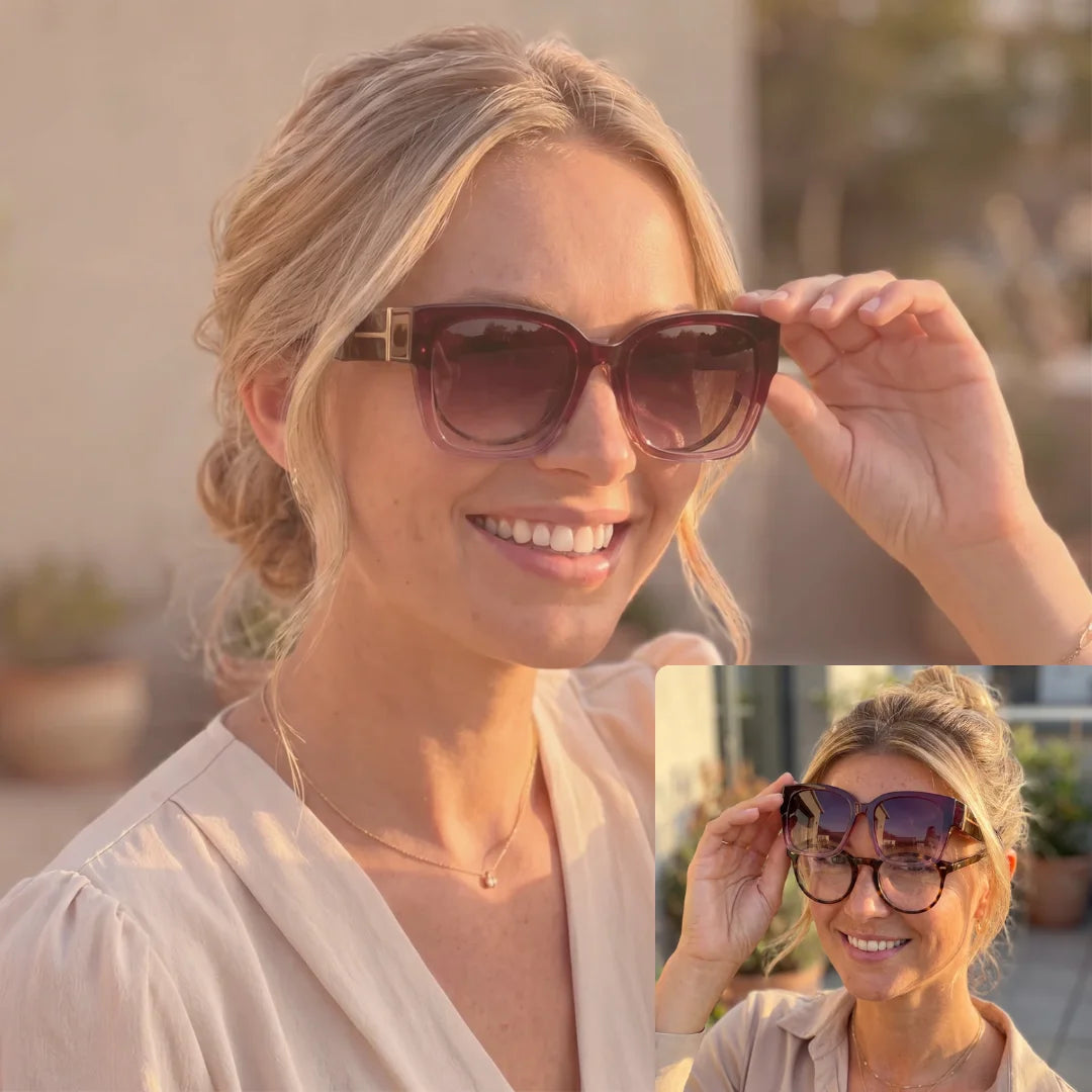 Gafas de sol superpuestas - Mujer